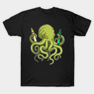 Octopus Pupil Crayons School T-Shirt